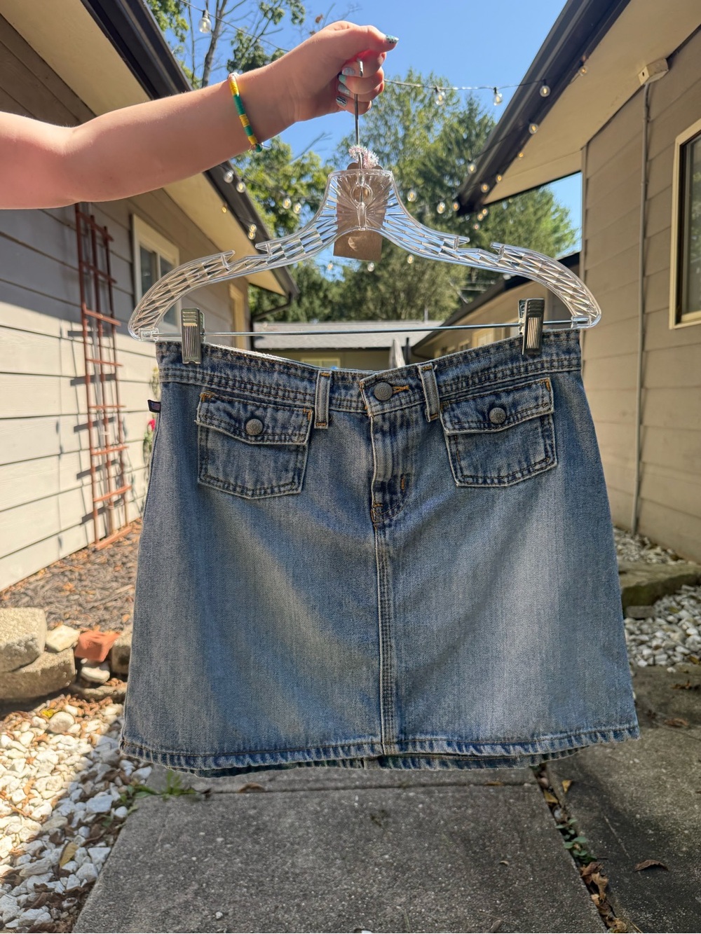 Ralph Lauren Light Blue Denim Mini Skirt